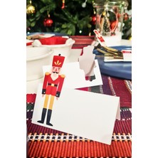 Yılbaşı Fındıkkıran , Kurşun Asker Isimlik Kartı - Nutcracker Yılbaşı Sofra Süsü Isim Kartı 12'li