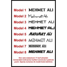 Isim Yazı Oto Sticker 20*4 Cm