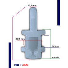 NB Klips Man-Iveco Volvo Tır Perde Ray Klipsi 25 Adet