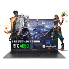 Asus Vivobook 16X I9-13900H 24GB 1tb SSD Fhd 120hz Wuxga 16.0" WIN11 Home Nvidia Geforce Rtx 4060 8gb Taşınabilir Bilgisayar K3605VV-N1070WH2