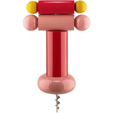 Alessi Ettore Sottsass Tirbüşon 18 cm x 6 cm Pembe