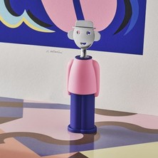 Alessi Alessandro M. Tirbüşon 21 cm x 6 cm Pembe-Mavi