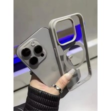 Sphone iPhone 16 Pro Kılıf Krom Kamera Çerçeve Renkli Magsafe Wiereless Metal Hassas Buton Silikon Şeffaf