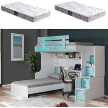 Setay Ranza Summer Ranza Karyola Çalışma Masası + 2 Adet Comfort Yatak