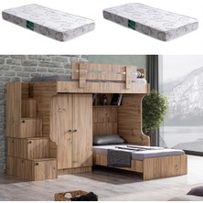 Setay Viva Ranza Karyola 2 Kapaklı Dolap + 2 Adet Comfort Yatak
