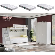 Setay Ranza Su Ranza Yavrulu 3 Lü Ranza 3 Kapaklı Dolap + 3 Adet Comfort Yatak