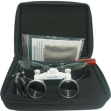 Barışhan Medikal Hiperlupa ST415 Doktor Gözlük Force Flex Füme Çerçeve 3-5x Beyaz Loupe