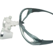 Barışhan Medikal Hiperlupa ST415 Doktor Gözlük Force Flex Füme Çerçeve 3-5x Beyaz Loupe
