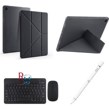 Samsung Galaxy Tab S6 Lite P610/613 Uyumlu Standlı Kılıf Dokunmatik Kalem ve Klavye Mouse 3'lü Set