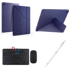 Samsung Galaxy Tab X200 X205 X207 Uyumlu Standlı Kılıf Dokunmatik Kalem ve Klavye Mouse 3'lü Set