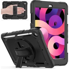 Samsung Galaxy Tab A9 X110 ile Uyumlu Kılıf Defender Askılı Zırh Tank Tablet Arka Kapak