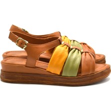 Venüs Kadın Comfort Deri Sandalet Taba 2216412Y