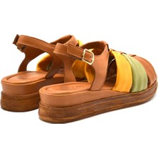 Venüs Kadın Comfort Deri Sandalet Taba 2216412Y