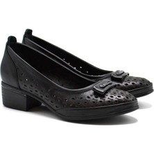 Kadın Topuklu Deri Ayakkabı Siyah 2312502Y