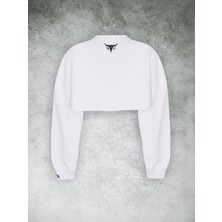 Alejandro Beyaz Crop Sweatshirt