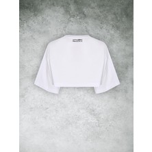 Alejandro Beyaz Crop T-Shirt