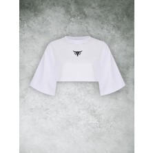 Alejandro Beyaz Crop T-Shirt