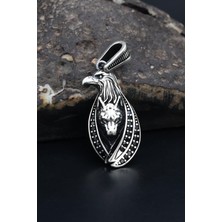 Prestige Gümüş Kolye Ucu 925 Ayar Gümüş Kurt ve Kartal 901189