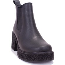 Dagoster DZA07-8962200 Siyah Günlük Platform Topuklu Kadın Bot