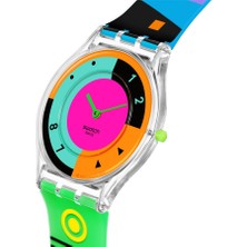 Swatch SS08K119 Swatch Neon Hot Racer Bayan Kol Saati