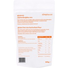 Slimplus 500g Glutensiz Çiğ Karabuğday Unu