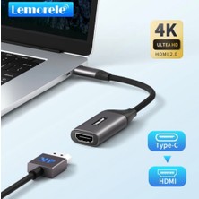 Lemorele 4K Hdmi Dönüştürücü CE/FC/ROHS Lisanslı Adaptör Hdmi Dönüştürücü Type-C Girişli