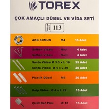 Torex Çok Amaçlı Dübel ve Vida Seti 113 Parça