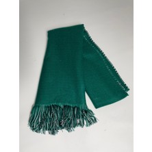 Çift Taraflı Ekoseli Yünlü Omuz Şalı - 70X190CM - Kışlık Şal