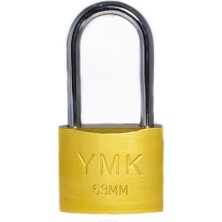 YMK Eko Sarı Boyalı Uzun Kancalı Asma Kilit 63 mm