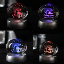 Skygo Mutlu Çiftler Tasarımlı Renk Değiştiren Cam Küre