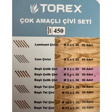 Torex Çok Amaçlı Çivi Seti   450 PARÇA