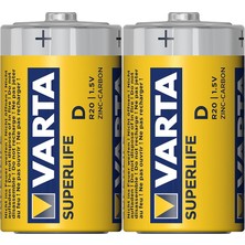 Varta Superlife Çinko Büyük D Boy Pil 24'lü Paket