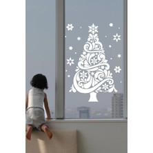 Narnuga Happy new year sticker çıkartma yeni yıl süsü parti cam süsü noel ağacı kar tanesi