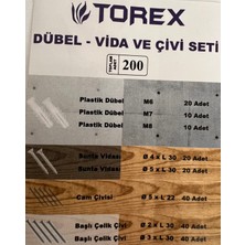 Torex Dübel - Vida ve Çivi Seti  200 PARÇA