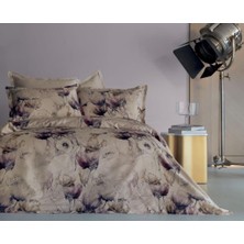 Issimo Home Vıola Dijital Baskı Pamuk Saten Çift Kişilik Nevresim Takımı
