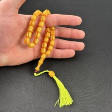 Zeyzun Usta Rüzgar Gülü Damarlı Sıkma Kehribar Tesbih