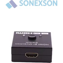 Sonex 2 Port Çift Yönlü HDMI Switch Splitter Ekran Monitör Çoklayıcı Çoğaltıcı