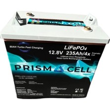 Prismacell Lıfepo4 Akü 235AH 12.8 Volt Turbo Fast Chargıng Karavan, Marin, Solar Yaşam Aküsü