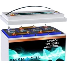 Prismacell Lifepo4 Akü 105AH 12.8 Volt Turbo Fast Chargıng Karavan, Marin, Solar Yaşam Aküsü