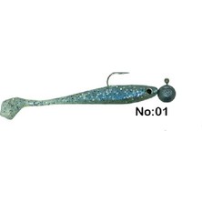 Captain Dagi Duck Shad 9cm +Jig Head 17GR  Modifiyeli Hazır Silikon Yapay Yem