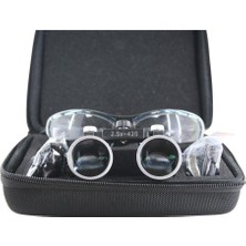 Barışhan Medikal Hiperlupa ST385 Doktor Gözlük Force Flex Füme Çerçeve 2-5x Metal Çerçeve Loupe