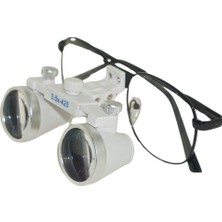 Barışhan Medikal Hiperlupa ST375 Ince Çerçeve Cerrahi Loupes Büyüteç Gözlük 3.5X420 Değişken Pupil Mesafeli Beyaz