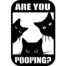 Rasem Kedi Duvar Tablosu / Are You Pooping?