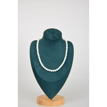 Safnaturel Sedef Doğal Taş 8 mm Dizi Kolye