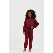 Katia & Bony Çocuk Basic Fluffy Lastikli Paça Eşofman Altı Bordo