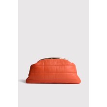 Berlesi Turuncu Kadın Şişme Puf Clutch Çanta