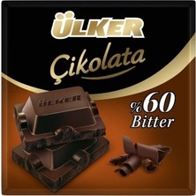 Ülker Bitter %60 Kare Çikolata 60 gr (4'lü)
