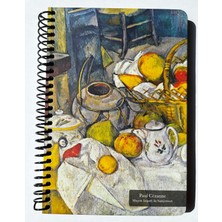 Colornote Papirüs Tuval Serisi Kareli Defter, Spiralli, Sert Kapaklı (Ön Kapak Görseli; Meyve Sepeti ile Natürmort) 16 x 23 Cm, 100 Yaprak