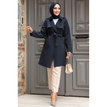 Kemerli Lacivert Tesettür Kap 72131L