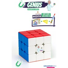 Galery Wood Genius 3x3 Profesyonel Manyetik Mıknatıslı Rubik Küp Akıl Küpü Zeka Küpü Speedcube Eğitici